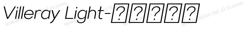 Villeray Light字体转换